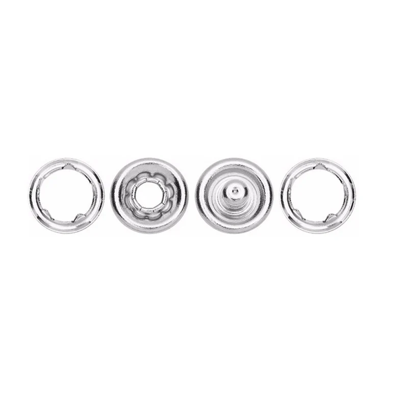 Silver Snap Fasteners Chose 7.5mm or 10mm , clothes fasteners. no sew
