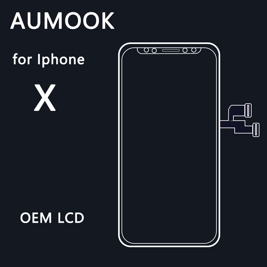 

1pcs OEM for IPhone X LCD Display 100% Brand New LCD Screen Replacement with Touch Digitizer Assembly Free Gift