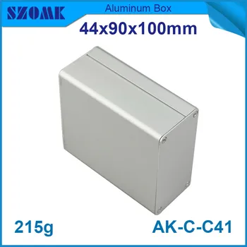 

10pcs/lot szomk aluminum instrument project enclosure in silver which can be customized 44*90*100mm
