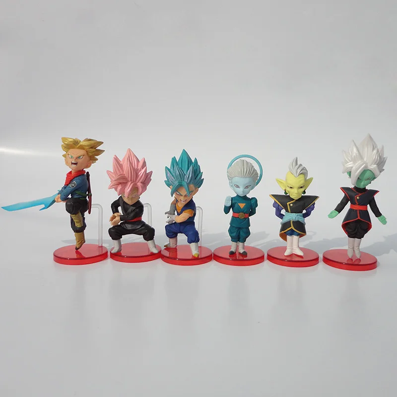 Dragon Ball 6pcs/set Vegetto Trunks Mini Action Figures 1/12 scale