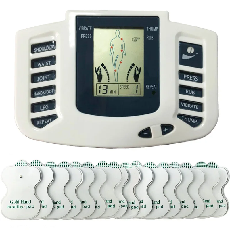 

Electric Epilator body Relax Muscle Therapy Massage tens Acupuncture Health Slimming relaxing massager relaxation machine16 pads