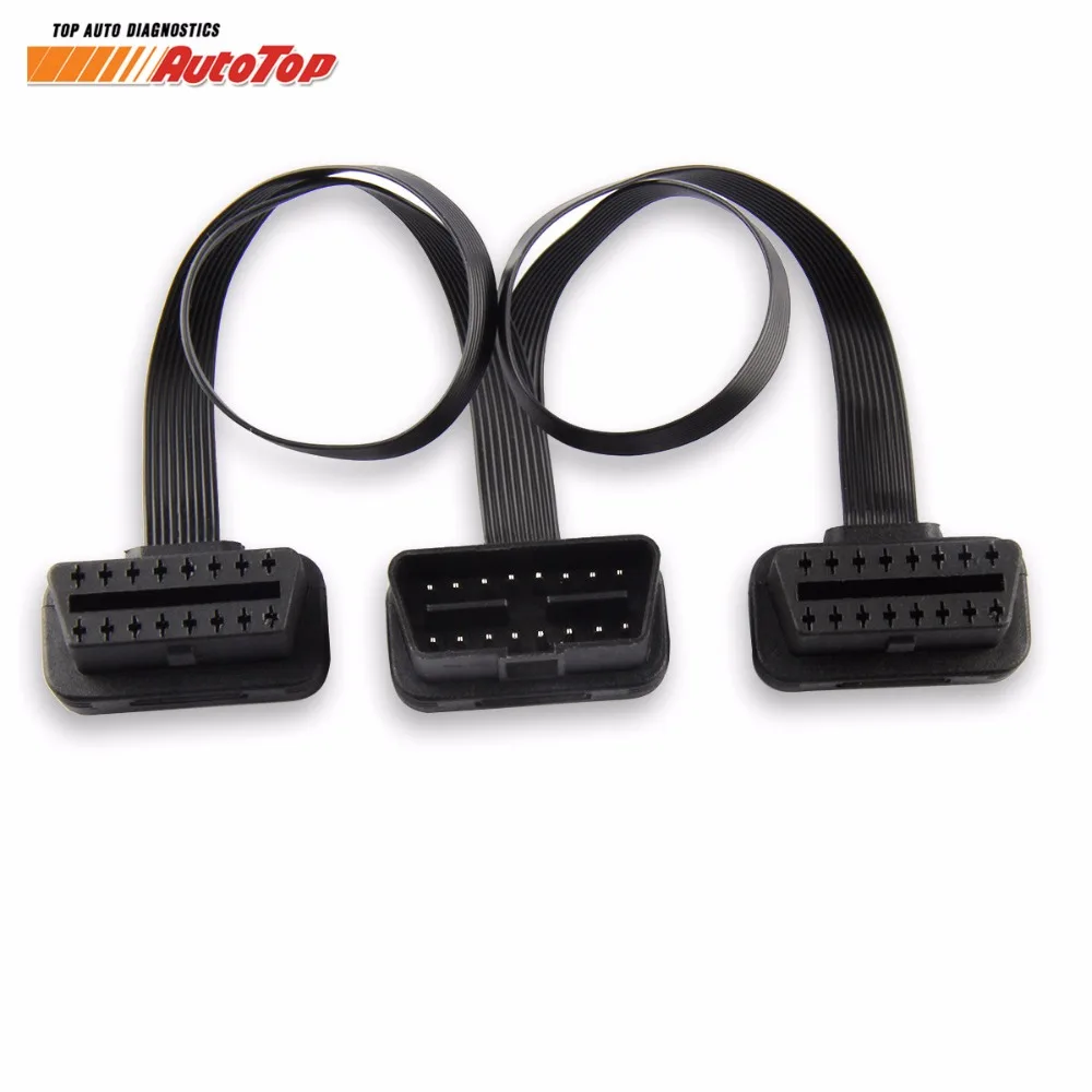 Лучшее качество OBD2 Удлинительный кабель 16 Pin 1 штырь к 2 Женский OBD II разъем