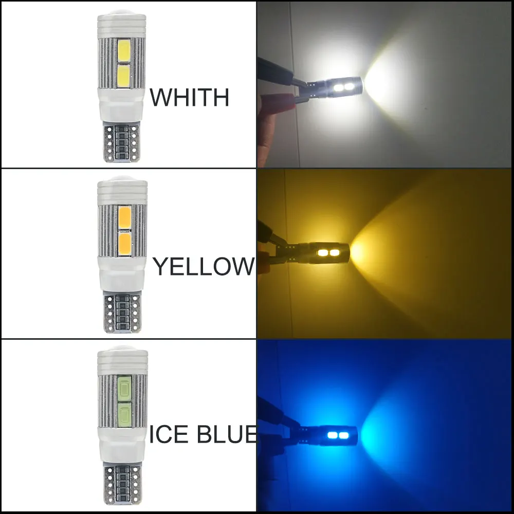 10 шт. светодиодный T10 CANBUS W5W 194 168 501 интерьер автомобиля лампы Нет Ошибка smd 5630 5730