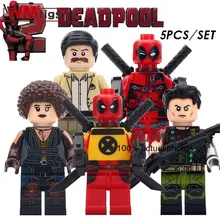 100 шт./лот Супер Герои Дэдпул 2 фильм версия Питер домино кабель экшн s Коллекция строительные блоки детские подарочные игрушки