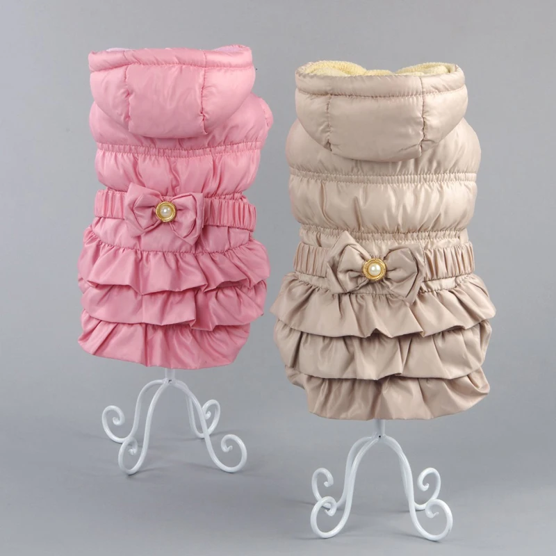 

Princess Dog Hooded Coat Jackets Winter Warm Pet Clothes for Small Dogs Chihuahua French Bulldog Clothing Puppy Big Dog Outfits