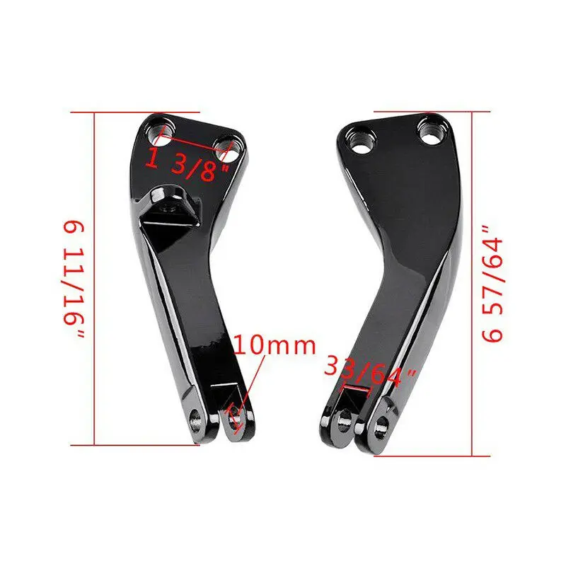 Черный хром Мотоцикл пассажирская педаль Peg Монтажный кронштейн для Dyna Glide широкий низкий жир Боб 2006- 07 08 09 14