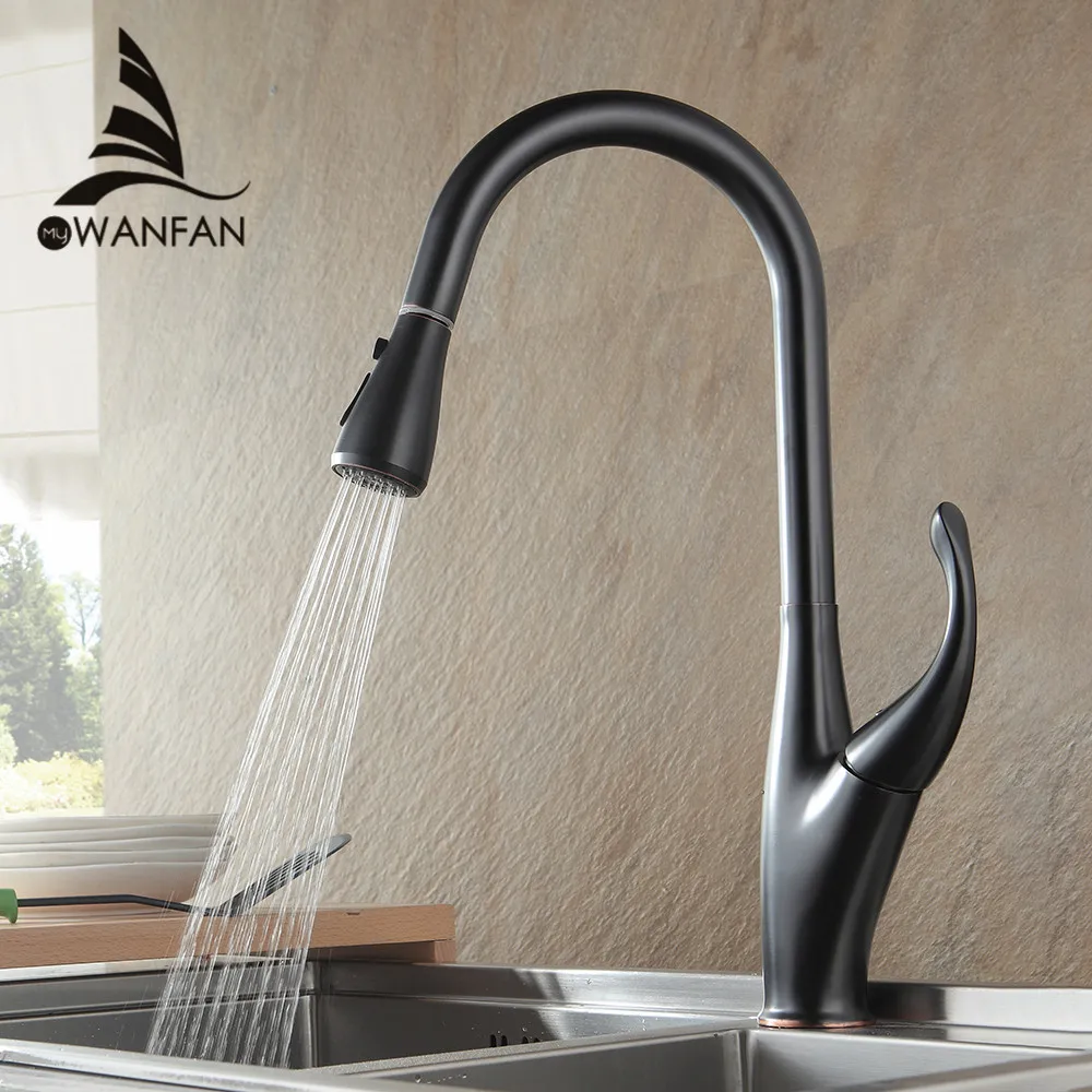 Kitchen Faucets Silver Single Handle Pull Out Kitchen Tap Single Hole Handle Swivel 360 Degree Water Mixer Tap Mixer Tap 866001