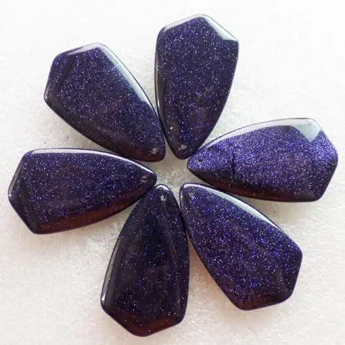 

6 Pcs Fashionable Blue Sand Stone Pendant Bead (Random send) yl053102