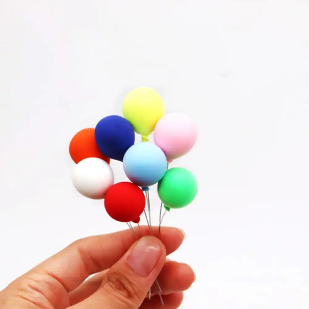 8pcs Miniatur Bunte Ballons Luftballons Zubehör für 1:12 Puppenhaus