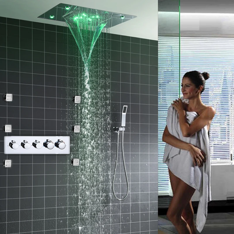 ceiling mounted waterfall shower head ceiling mounted waterfall shower head