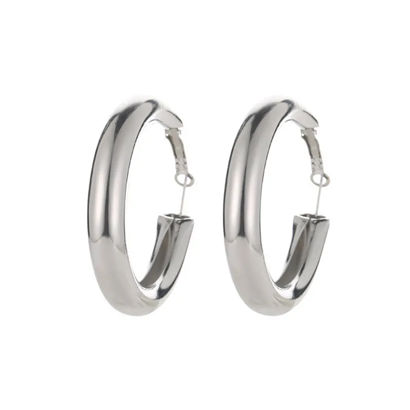 Круглые 50 мм Диаметр широкие серьги-кольца в стиле панк для женщин модные ювелирные изделия массивные Серьги Brincos oorbellen серьги Z4