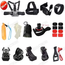 Pour gopro accessoires kit tête poitrine mont pour gopro hero 4 3 360 dragonne pour xiaoyi caméra SJ5000 sport caméra 14D