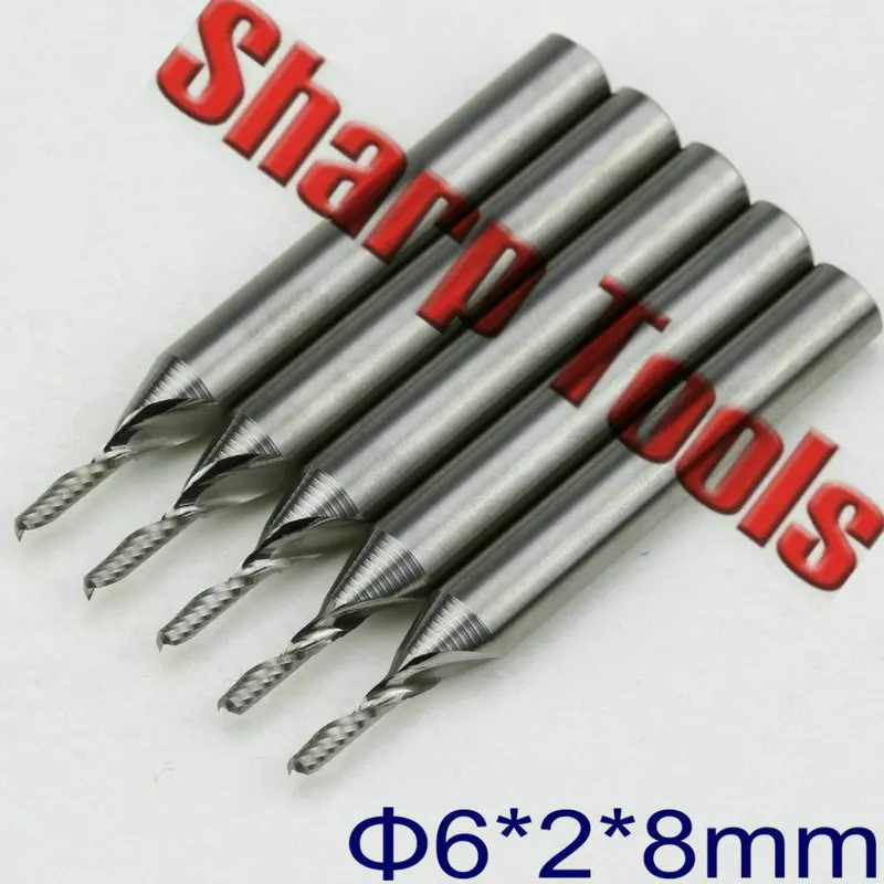 Single Flute Spiral Cutter Router Bit CNC Endmill for Acrylic Machine Tungsten Carbide Milling Tool Engraver Cutters