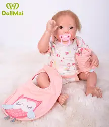 50 см силиконовые куклы Reborn DOLLMAI 20 "menina ручной работы персиковый одежда куклы bonecas детей подарок на день рождения приятеля brinquedos