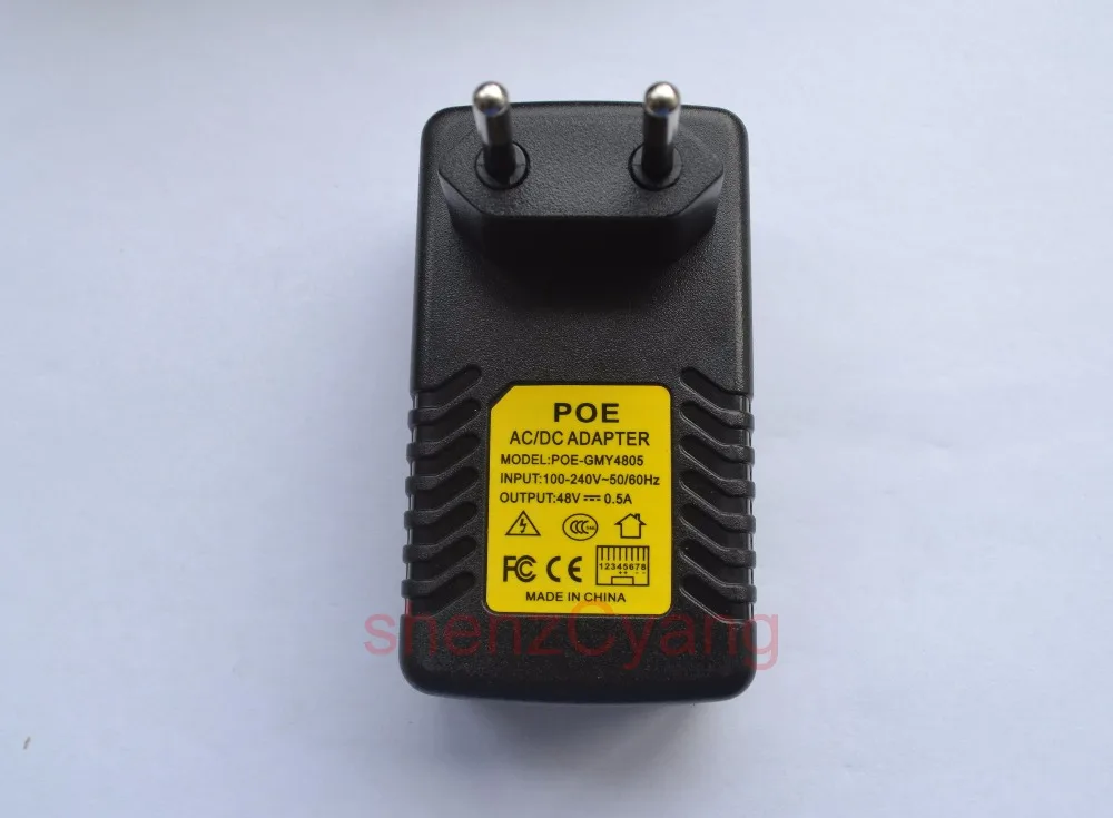 Высокое качество 1 шт. DC 48 В 0.5A настенный разъем POE инжектор Ethernet адаптер IP телефон/камера питание ЕС/США/Великобритания разъем
