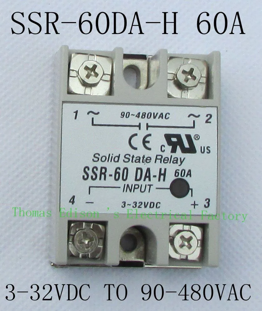 

1pcs solid state relay SSR-60DA-H DC AC SSR 60DA H relay solid state Resistance Regulator