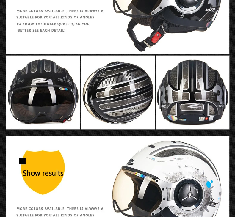 ZEUS тайваньский мотоциклетный шлем motocorss jet retro3/4 half helmet218C