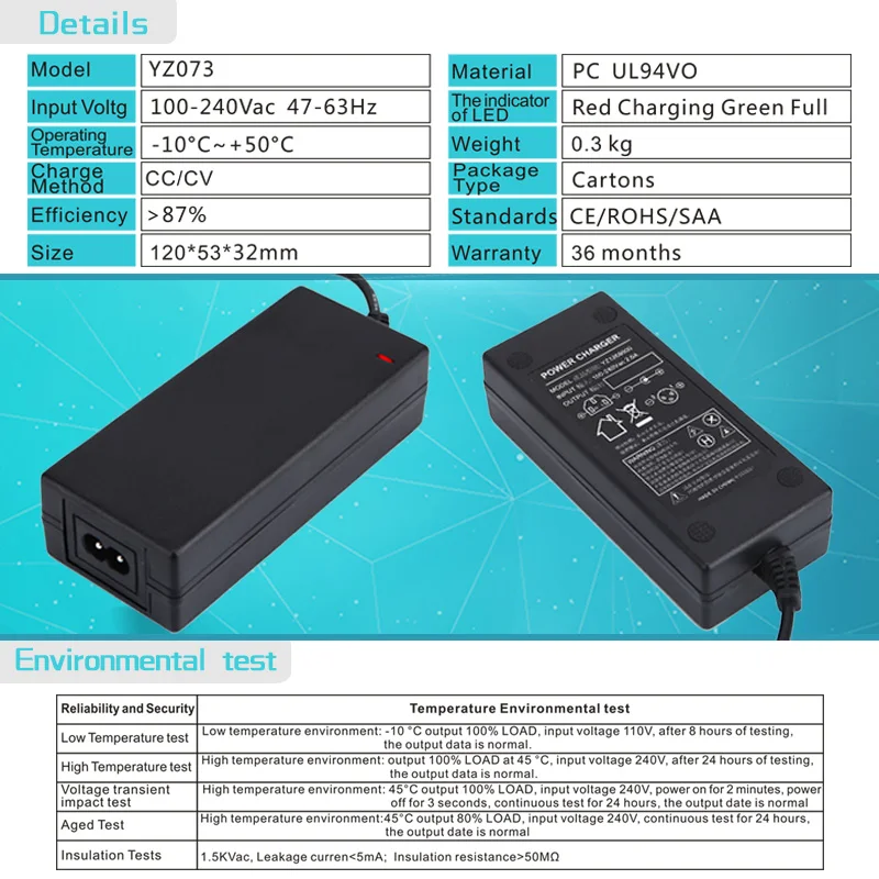 YZPOWER 29 2 V 2A Autostop LifePO4 зарядное устройство для аккумулятора Life PO4 E boat|lifepo4 battery