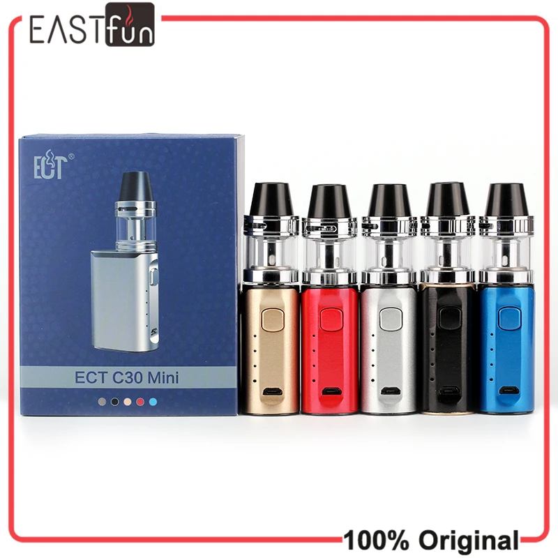 Original ECT C30 Mini Kit Top filling Kenjoy Met 2ml Atomizer Built-in 1200mAh Battery vaporizer Box Mod Electronic Cigarette