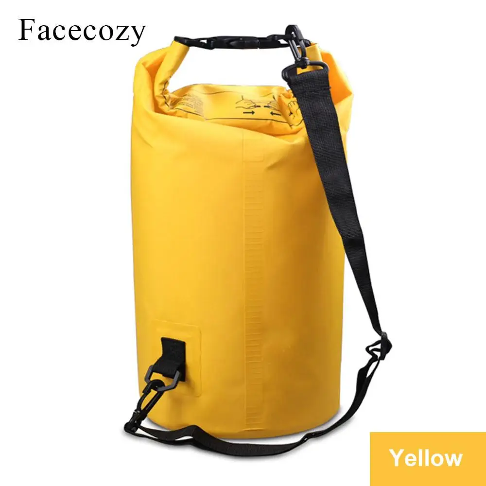 Yellow Facecozy плавательный речной треккинг сухой сумки водонепроницаемый ПВХ океан пакет 2L-30L Многофункциональный Открытый дрейфующий пляжный рюкзак - Цвет: Yellow