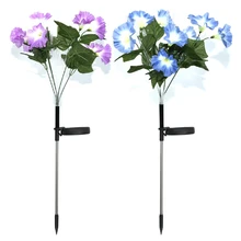 Солнечные садовые светильники на открытом воздухе, светодиодные декоративные солнечные цветы для сада, двора, патио, газона, дорожка, украшение, цвет Chang