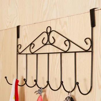 

7 Hooks Over Door Bathroom Hanger Coat Clothes Hat Bag Towel Hanging Rack Holder Door Hook Bathroom Hanging Coat Hat 2020