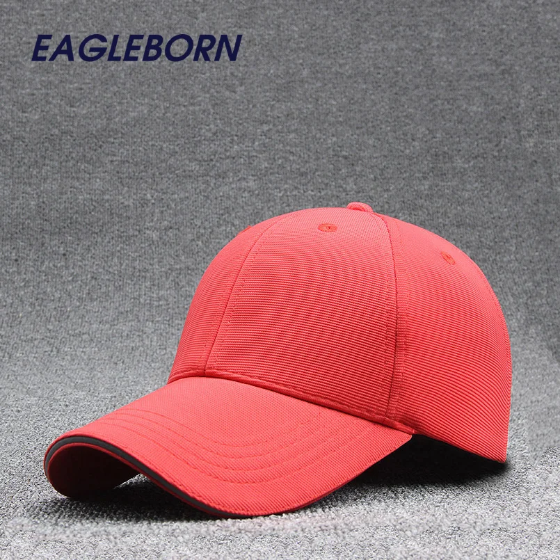 EAGLEBORN Новинка Masculino SnapbackS Casquette Gorras пустой изогнутый сплошной цвет Регулируемая бейсбольная кепка Bone cap s - Цвет: Red