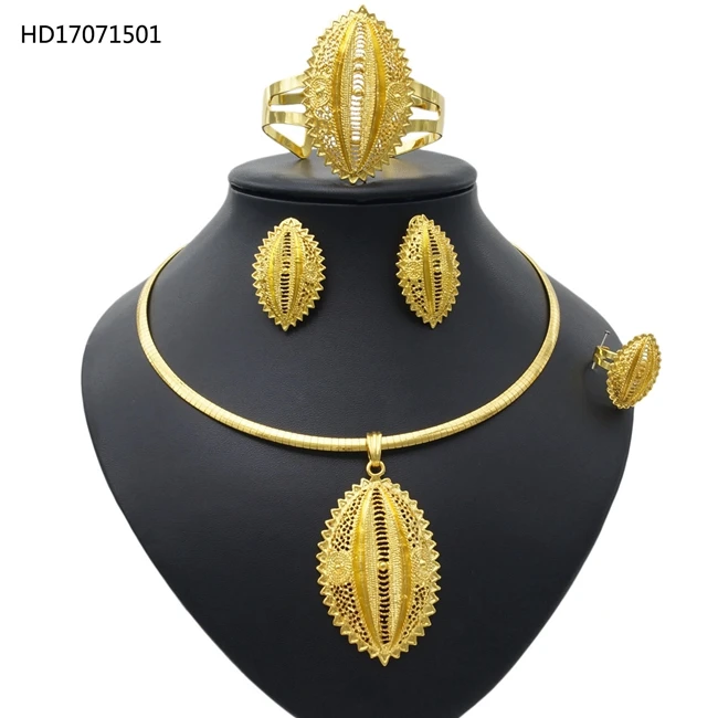 

Yulaili Free Delivery Round Ethiopia Design High Quality Ladies Costume Jewelry Sets