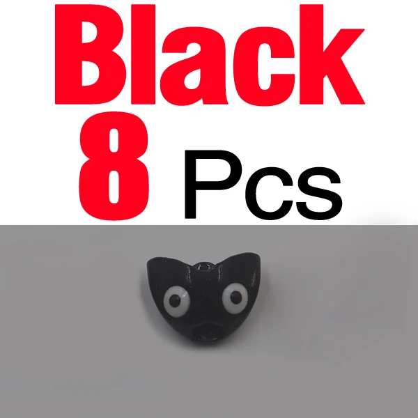 8Pcs Black MNFT 8 шт. Рыба череп Утяжеленные головы мухобойка Sculpin шлем нахлыстом материал - Цвет: 8Pcs Black