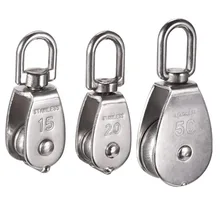 M15 M20 M25 M32 M50 M75 M100 подъемный кран поворотный крюк один шкив блока одвесных проводов буксирное колесо 304 Нержавеющая сталь