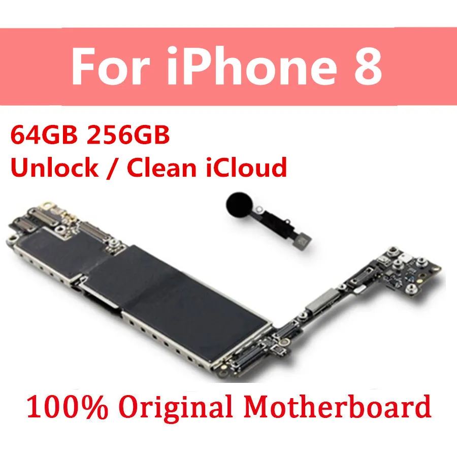 

Full Working For iPhone 8 4.7inch Motherboard With / Without Touch ID Factory Unlocked For iPhone 8 Logic Board WIth IOS System