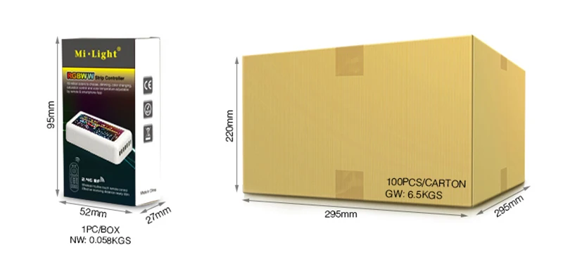 Ми свет fut039 Беспроводной 2.4 г 4-Zone РФ Беспроводной RGB + CCT светодиодный контроллер для гибких 5050 3528 rgbww CCT светодиодные полосы света