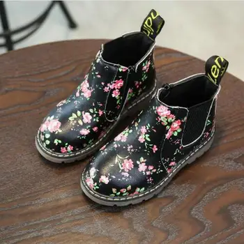 

Children Leather Martin Boots Child Casual Cotton Sport Shoes Kids Non-slip Winter Keep Warm Snow Boots Boys Girls Sneakers