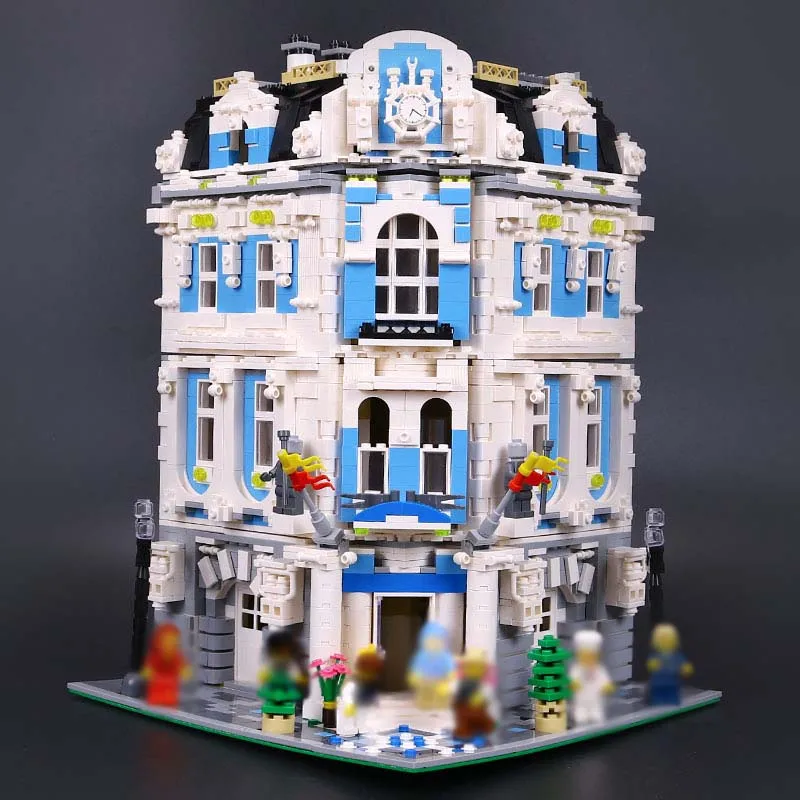 

Lepin 3196Pcs 15018 MOC City Series The Sunshine Hotel Set Building Blocks Bricks Educational Toys DIY legoINGlys Day's Gift