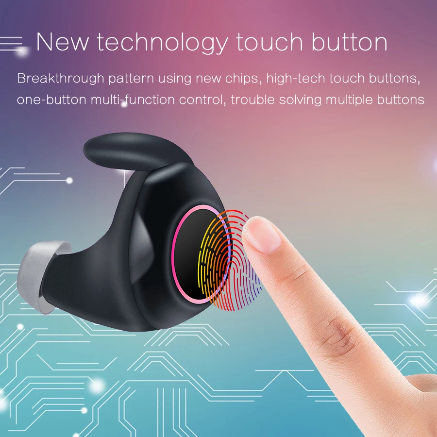 X118 Bluetooth V5.0 наушники TWS true беспроводная гарнитура с сенсорным управлением