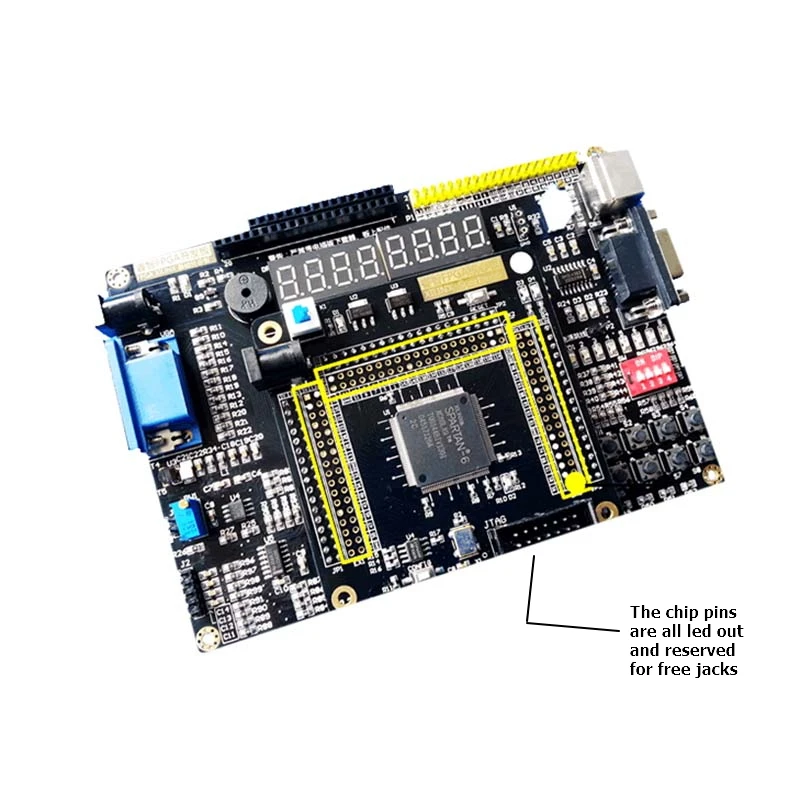 Xilinx FPGA Spartan-6 XC6SLX9 макетная плата+ плата расширения периферийных устройств+ модуль AD DA XL005