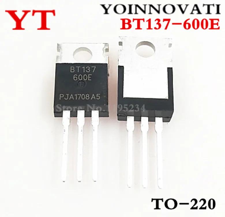 100 unids/lote BT137-600E BT137 TO-220 IC, mejor calidad, BT137-600