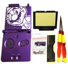Фиолетовый цвет корпус для Nintendo dogba SP ремонт аксессуары чехол Чехол для LimitedMario версия для GameboyAdvance крышка