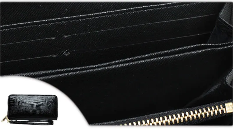 LMS 2017 New Luxury Long Women Wallet and Purses Alligator Patent Leather Zipper Cardholder Ladies Large Capacity Clutch Wallet (21)
