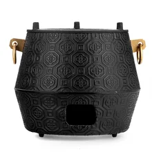 Чугунная печь, печь для спирта, печь, угольная печь, нагревательная плита, чайник, медное кольцо, базовая изоляция