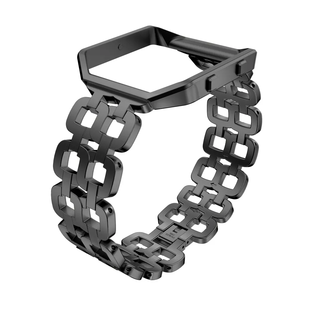 2 In1 COMLYO класса люкс Нержавеющая сталь ремешок для Fitbit Blaze Браслет Смарт ремешок для наручных часов с чехол для Fitbit Blaze