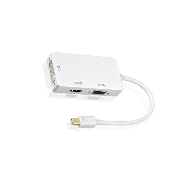 Adapter 3 in 1 Mini DisplayPort (Thunderbolt) to HDMI / DVI / VGA