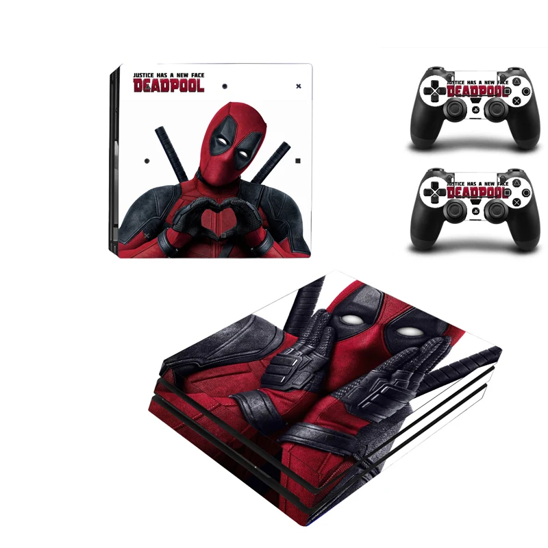 Deadpool Design Vinyl Skin Sticker Protector For Sony Playstation 4 Pro