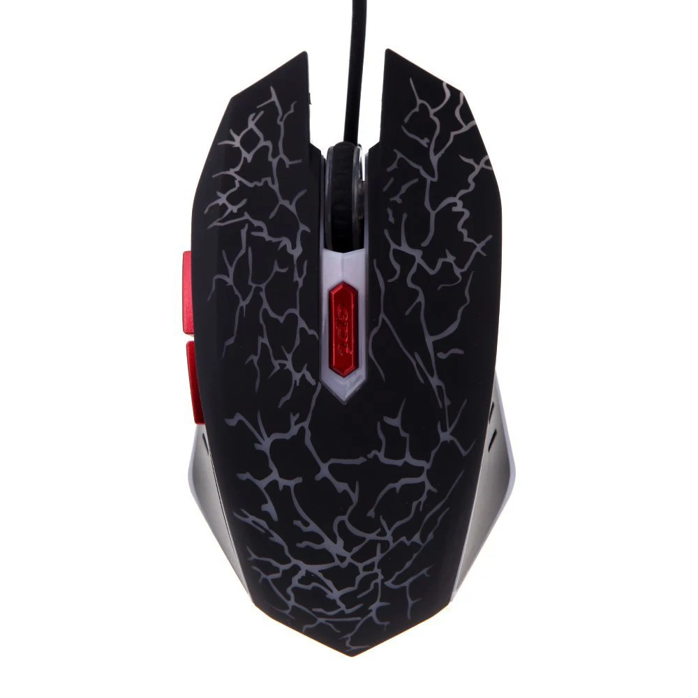 Adjustable 2400DPI 6 Buttons Optical USB Wired Gaming Game Mouse LED