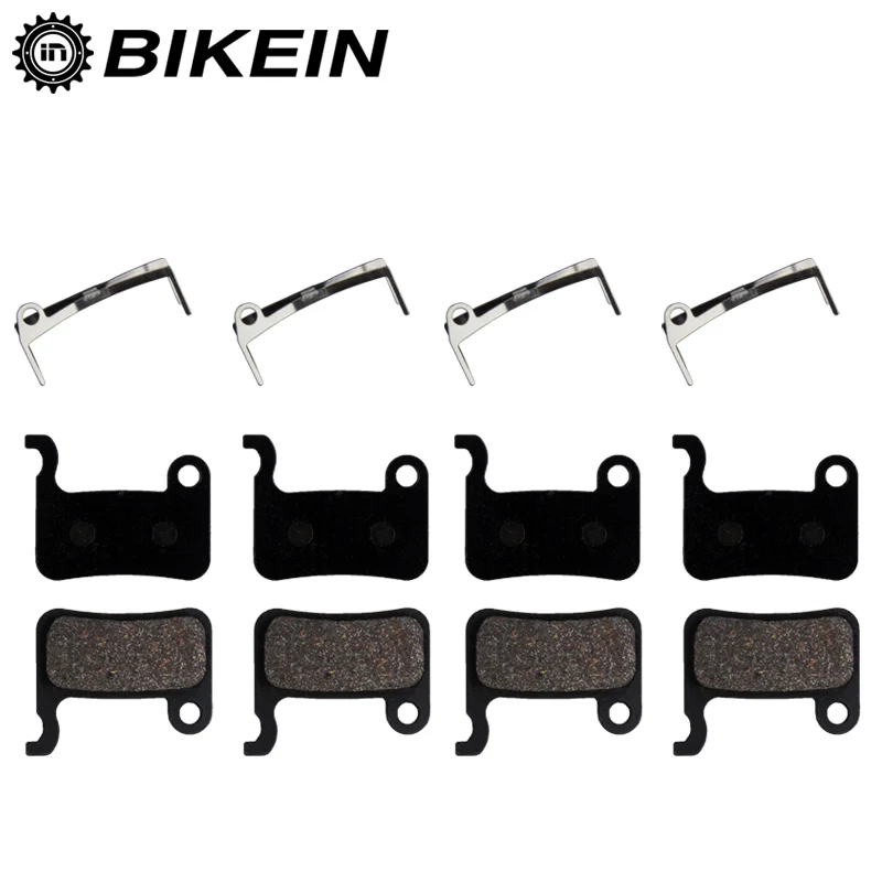 BIKEIN - 4 páry MTB Bicycle Resin kotoučové brzdové destičky pro Shimano Deore M596 M595 M595 M565 SLX M665 XT M775 / 776/765 XT / R M975 M966 M965