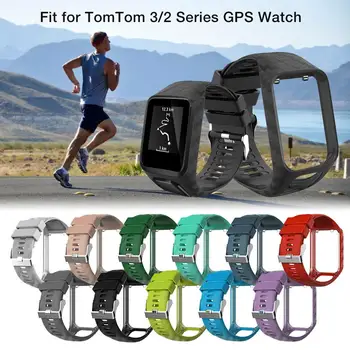 

Silicone Replacement Strap Watch Band Wristband for Tomtom Runner 2 3 Spark 3 Adventurer Golfer 2 Sport GPS Smart Bracelet