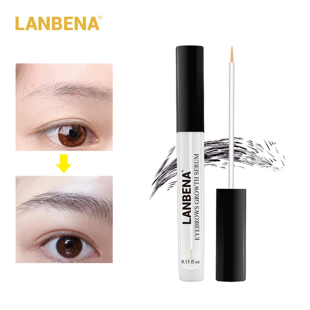 

LANBENA Eyebrow Growth Serum Longer Fuller Thicker Nourishing Lifting Eyebrow Enhancer Fast Powerful Eyebrow Hair Growth Makeup