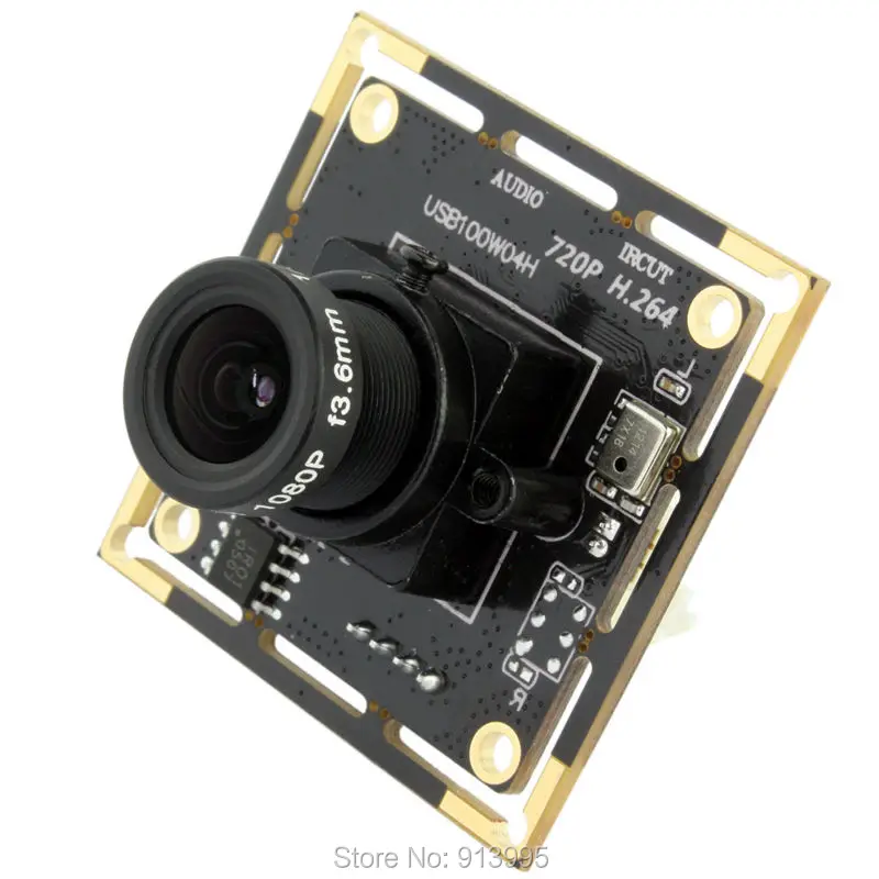 ФОТО ELP 1.0 megapixel 720p HD CMOS OV9712 H.264 industrial usb camera module with Audio microphone for barcodes scanner, QR codes