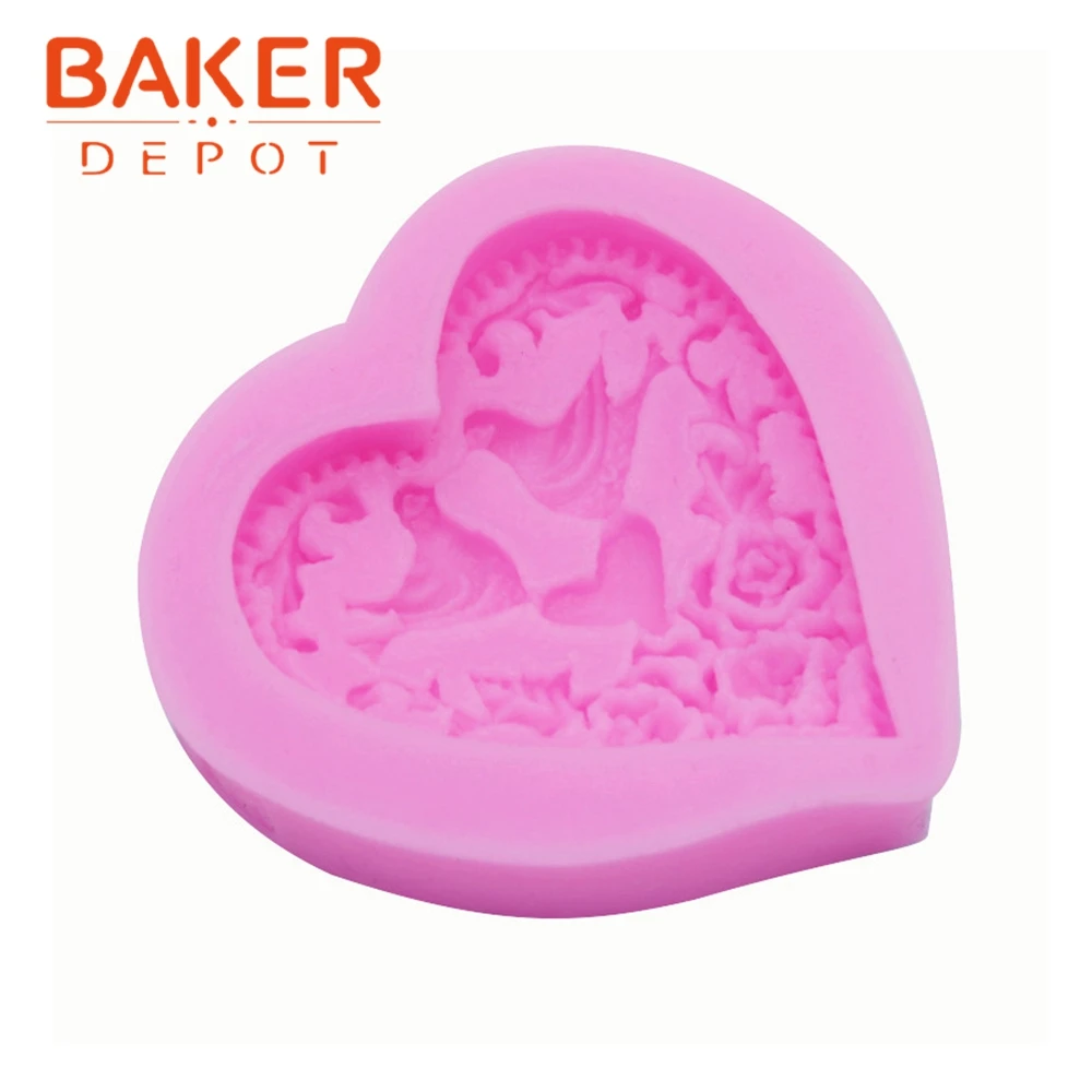 BAKER DEPOT силиконовая форма для помадки для украшения торта сердце конфеты шоколадный кубик льда лоток в форме голубя гипсовый инструмент DIY Валентина
