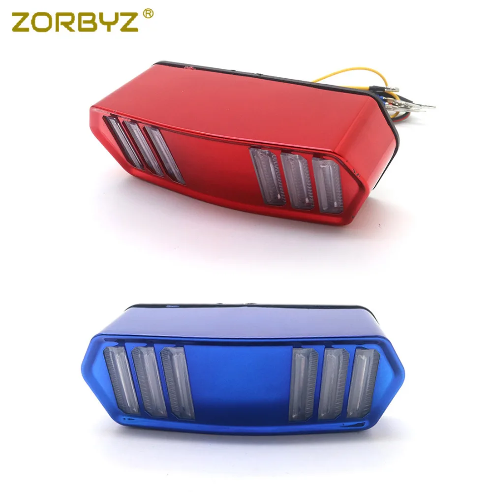 

ZORBYZ Motorcycle LED Red/Blue Tail Brake Running Turn Signals Light For Honda Grom MSX 125 CBR650F CTX700 CTX700N 2014-2015